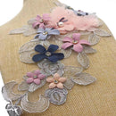 Large Flower Embroidery Sew On Iron On Patch Badge Clothes Lace Fabric  YJB