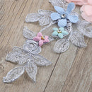Large Flower Embroidery Sew On Iron On Patch Badge Clothes Lace Fabric  YJB