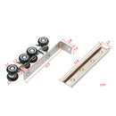 Hanging Sliding Door Closet Hardware Kit Wheels Roller Set 11.8cm YWW KUE