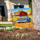 Autumn Fall Harvest Farm Blue Truck Fall Pumpkins Double Sided Yard Gar NDC