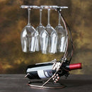 Hanging Four Cups Of Wine Rack Creative European Wrought Iron Wine Glass FHE