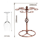 Round Metal Red Wine Glass Holder Rack Retro Goblet Stand for Water Filt AGE