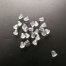 Wholesale Lots 1000x Clear Soft Silicone Rubber Earring Back Stopper Findings fh