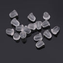 Wholesale Lots 1000x Clear Soft Silicone Rubber Earring Back Stopper Findings fh
