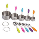 10-piece 18/8 Measure Cups and Spoons Set, Ejoyous Stainless Steel Kitchen HCE