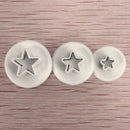 3Pcs Star Shape Sugarcraft Decorating Plunger Paste Cookie Cake Cutter Mol bnh