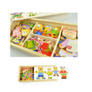 Wooden Baby Bear Changing Clothes Puzzle Set Kids Educational Toys Gift  HVP