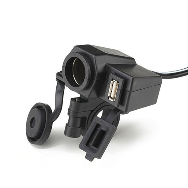 12V Motorcycle USB Charger Cigarette Lighter Waterproof Power Ports Outl HPQ