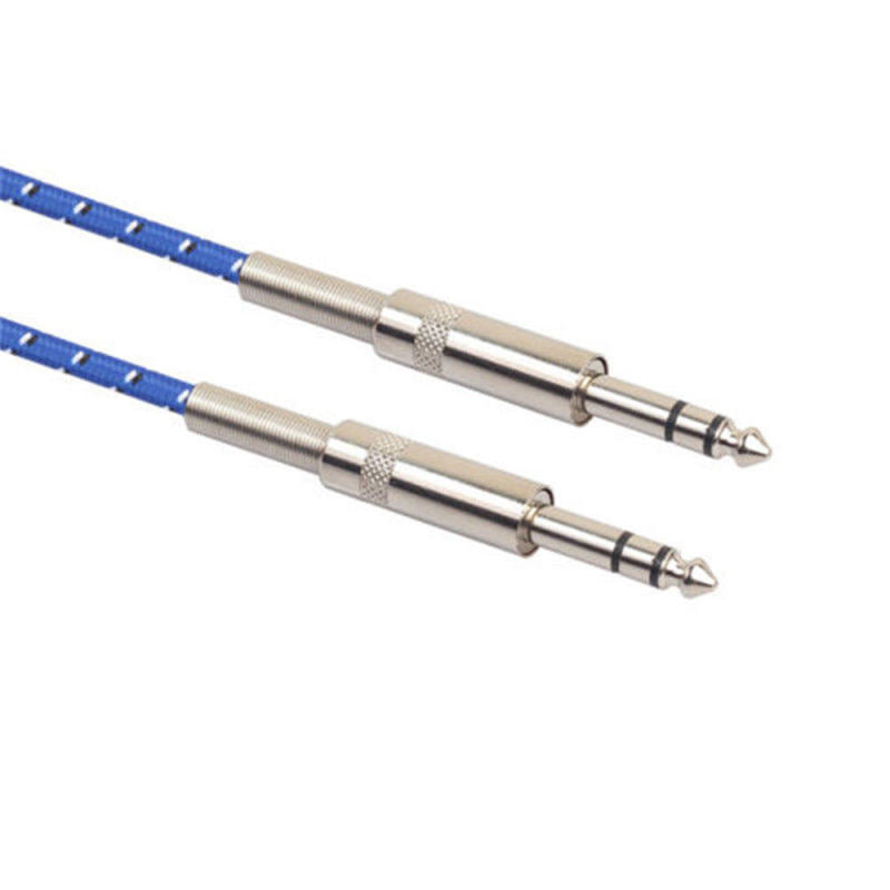 Stereo Audio Cable 6.35mm Male to Male Audio Dual Channel Cable Electric Guitar