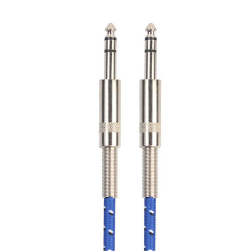 Stereo Audio Cable 6.35mm Male to Male Audio Dual Channel Cable Electric Guitar
