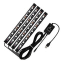 4PCS 9LED 7 Colors RGB LED Knight Rider Strip Light Bar Wireless Remote Grille v