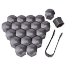20x Wheel Lug Nut Center Cover Grey 21mm Bolt Cap Dust Cover & Removal Tool FMC