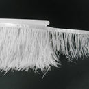 White Trimming Satin Header Plumes Fringe Satin Ribbon Ostrich Feather  ZJF UMX