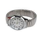 Womens Mens White Dial Black Number Stainless Steel Watches Wristwatch 36mm