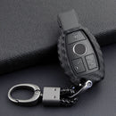 Carbon Fiber Car Key Case Holder Protector Accessories For Mercedes-Ben KUD