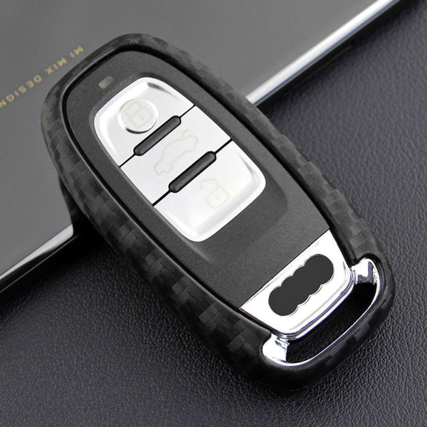 Scratch Proof Carbon Fiber Styling Car Key Case For Audi A4 A5 A6 A7 A8 Q5 XIY
