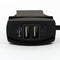 5V 3.1A Motorcycle Car Dual USB Power Charger Port Socket Plug LED Lig XCQ