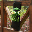 4 Pockets Indoor Outdoor Hanging Planter Bag Wall-mounted Plant Vertical  UJM