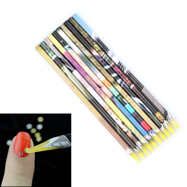 Gem Crystal Rhinestone Picker Pencil Nail Art Craft Decor Tools Kit Wax Co ARY