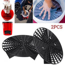 2pc Car Wash Detailing Bucket Grit Guard Washboard Insert For Auto Care Uv