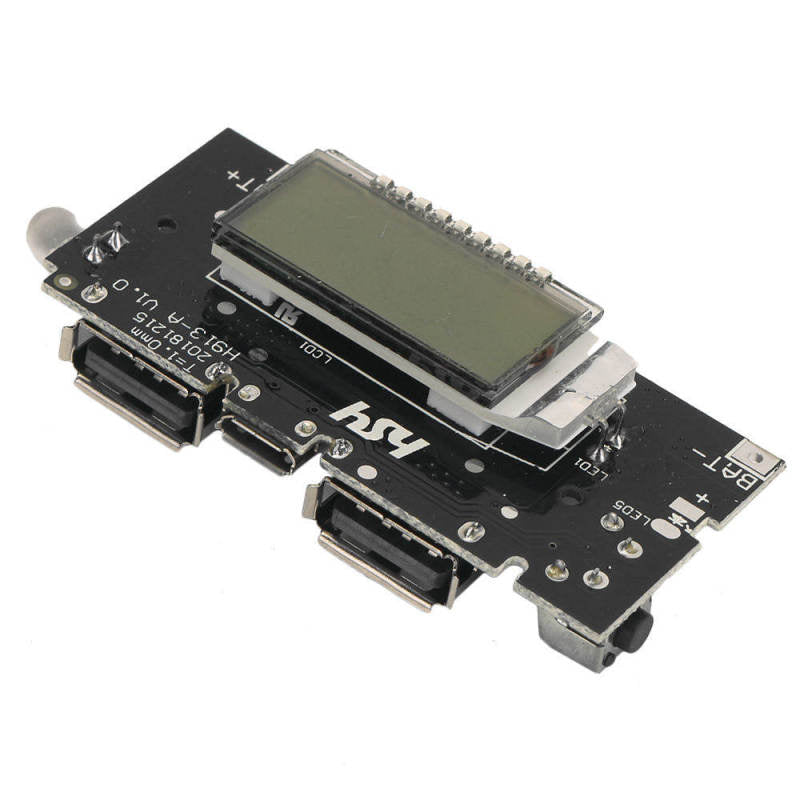 Black Dual USB 5V 1A 2.1A Mobile Power Bank Batteries Charger PCB Module Boa UXI