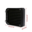 120mm 10 Tubes G1/4 Aluminum Computer Water Cooling Cooler Radiator He TWS