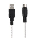 PC to Music Keyboard Adapter USB IN-OUT MIDI Interface Cable Converter gfd DAG