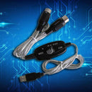 PC to Music Keyboard Adapter USB IN-OUT MIDI Interface Cable Converter gfd DAG