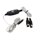 PC to Music Keyboard Adapter USB IN-OUT MIDI Interface Cable Converter gfd DAG