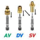 15pcs Bike Bicycle Tire Ball Air Pump SV AV DV Valve Copper Plastic Ada YWI