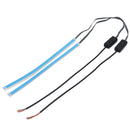 White/Amber Turn Signal Daytime Running 2x LED Light Strip Tube Switchba WFJ