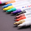 12-Color Sets Fine Paint Oil Based Art Marker Pens Metal Glass Waterproof CYX
