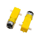 2pcs DC3V-6V 1:48 200RPM Gear Motor TT Motor Double Shaft For Car Robot Gearbox