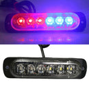 Red+Blue Light 6LED Car Vehicle Warning Flash Strobe Flashing Light Lamp BOF