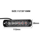 Red+Blue Light 6LED Car Vehicle Warning Flash Strobe Flashing Light Lamp BOF