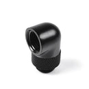 G1/4" Matte Black 90 Degree Angle Rotary Adapter Hard Rigid Tubing Fitting DGG