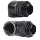 G1/4" Matte Black 90 Degree Angle Rotary Adapter Hard Rigid Tubing Fitting gfd