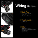 12V 40A LED Work Fog Light Bar Wiring Harness Relay Kit ON/OFF Switch Off Road f