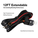 12V 40A LED Work Fog Light Bar Wiring Harness Relay Kit ON/OFF Switch Off Road f