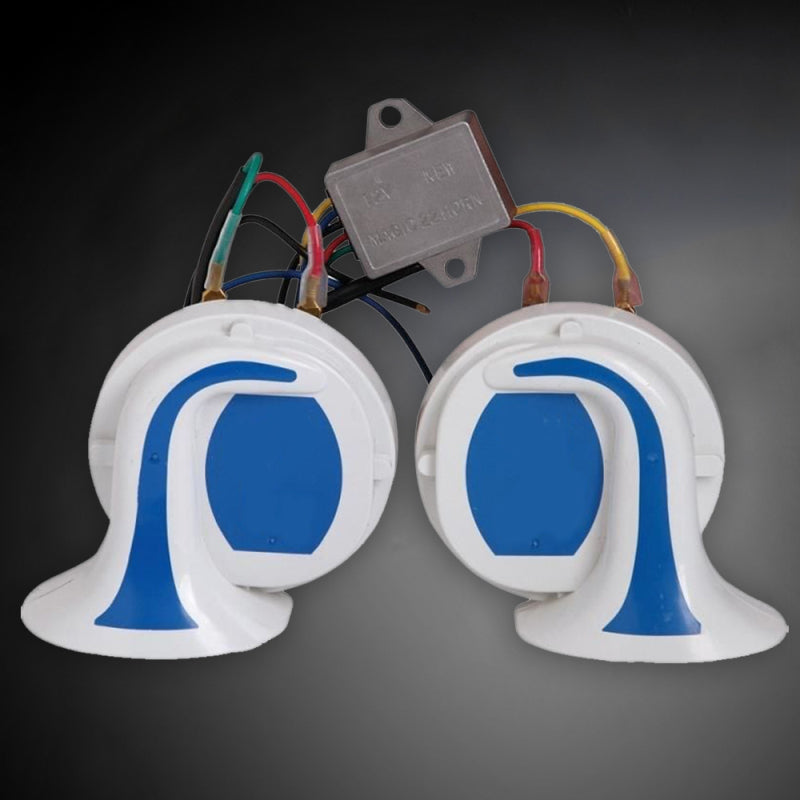 1 Set 12V Loud Car Truck 110DB Dual-tone Snail Electric Air Horn Universal vb c