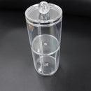 Acrylic Transparent Box Makeup Cotton Pad Round Container Storage Holde QUP