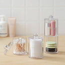 Acrylic Transparent Box Makeup Cotton Pad Round Container Storage Holde QUP