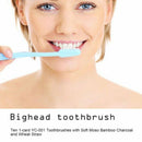 20X Wheat Straw Handle Bamboo Charcoal Soft Bristles Travel Toothbrush Ora RXB