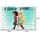 2pcs Full Drill Cartoon I Love You 5D Diamond Painting Crafts Cross Stitch SWV