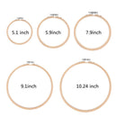 5pcs/set Embroidery Hoops Circle Cross Stitch Bamboo Ring Sewing Frame Art EKX