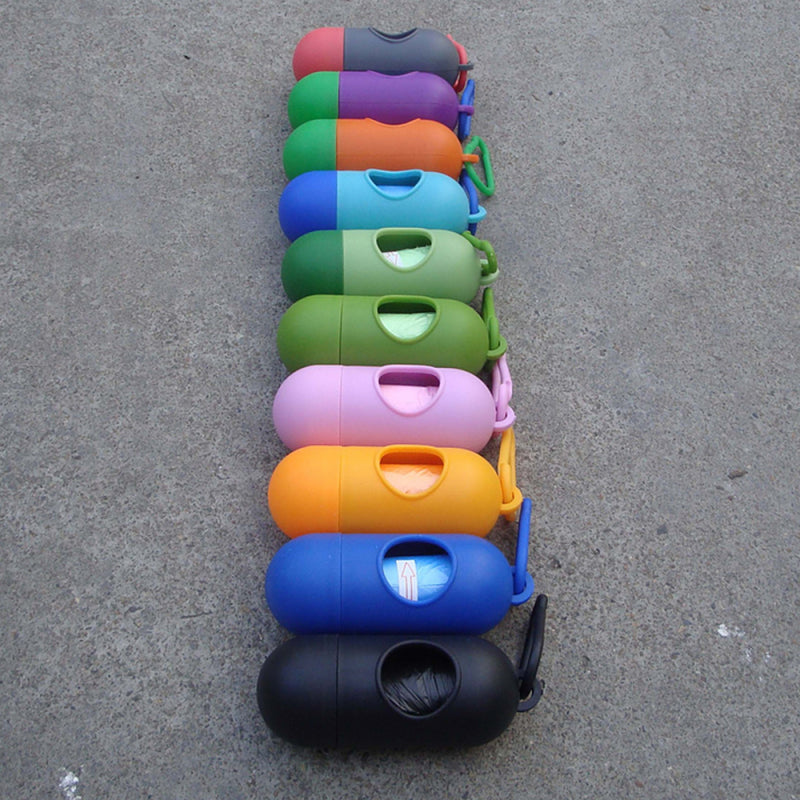 1 X Pet Garbage Clean Waste Poop Bag Carry Dog Bone Shape Dispenser Box  GPJ