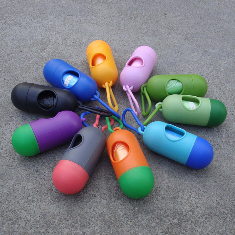 1 X Pet Garbage Clean Waste Poop Bag Carry Dog Bone Shape Dispenser Box  GPJ