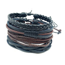 Vogue Leather Wrap Braided Wristband Cuff Punk Men Women Bracelet Bangle KYA