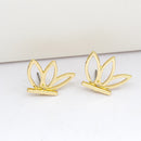 Fashion Women 4 Pairs Lady Lotus Flower Earrings Ear Hook Stud Jewelry Y IEM