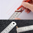 1PC 6'' inch / 15 cm Steel Metal Straight Ruler Precision Scale Dual Shield